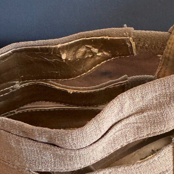 BCBGeneration Strappy Zip-Up 4.5" Heels – Taupe – Size 7M - Picture 11 of 13